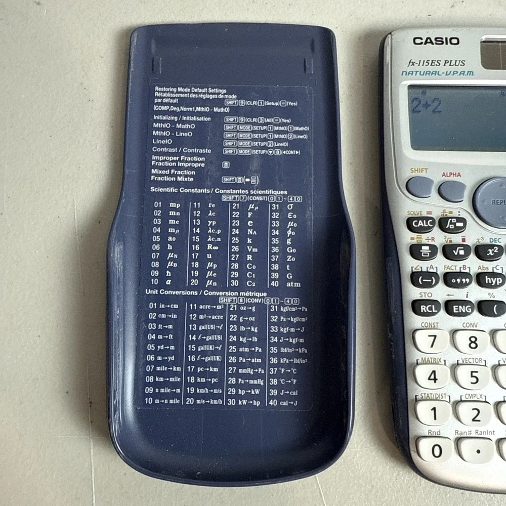 Casio FX-115ES Plus Scientific Calculator Two Way Power Natural VPAM Mathematics